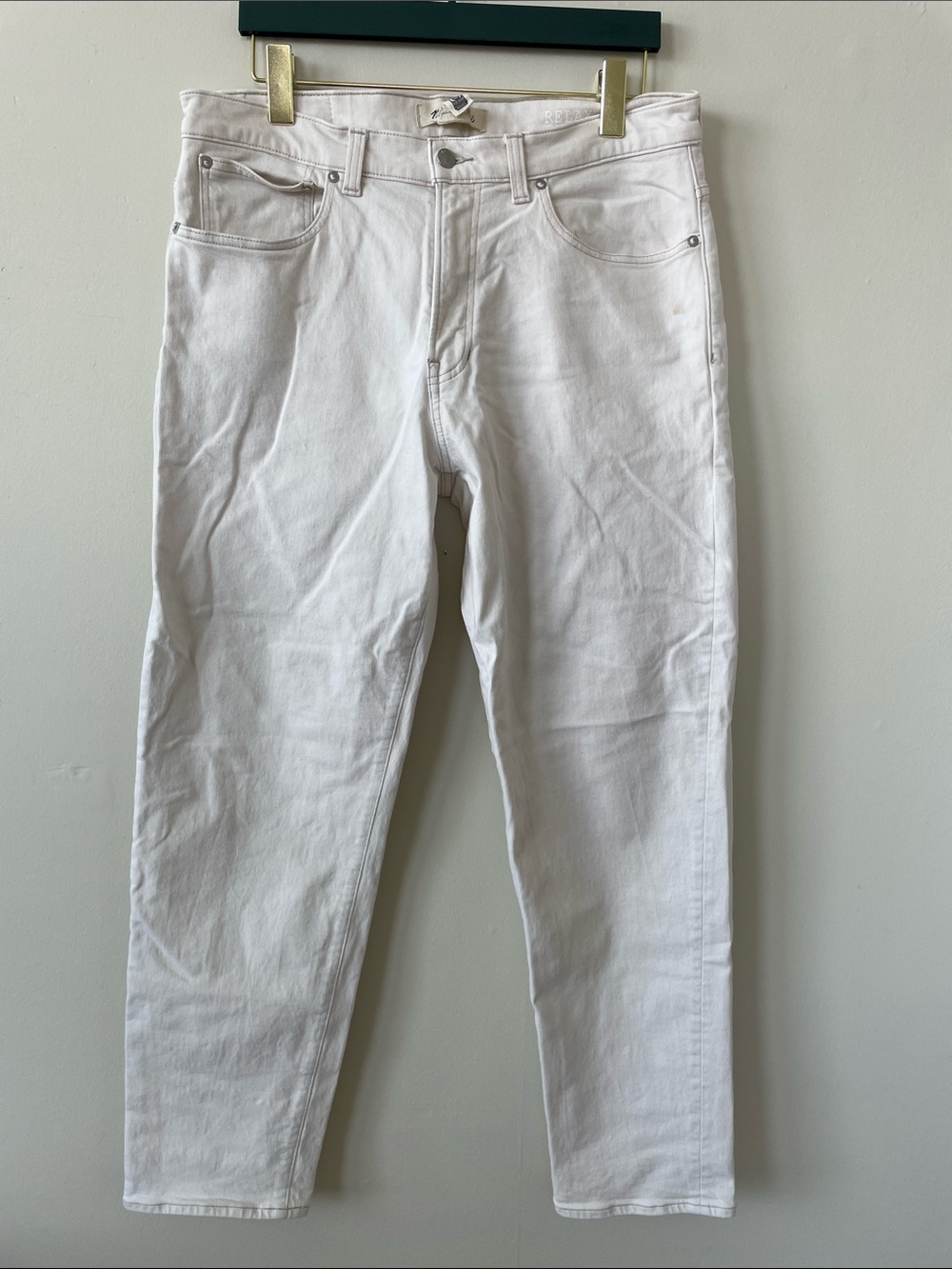 Madewell White Slim Straight Jeans